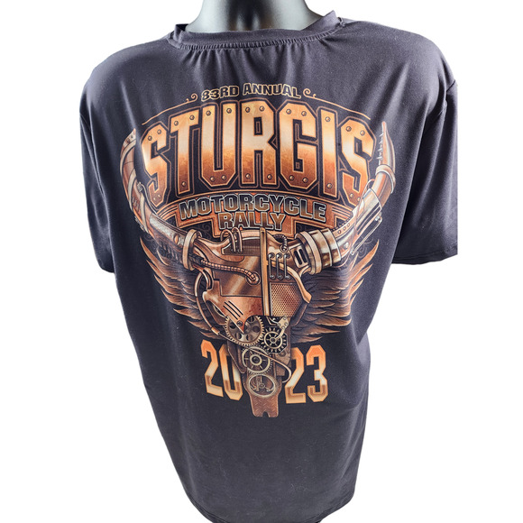 Sturgis T Shirt Men Large 2023 83rd Annual Motorcycle Rally Graphic Short Sleeve - Picture 8 of 8